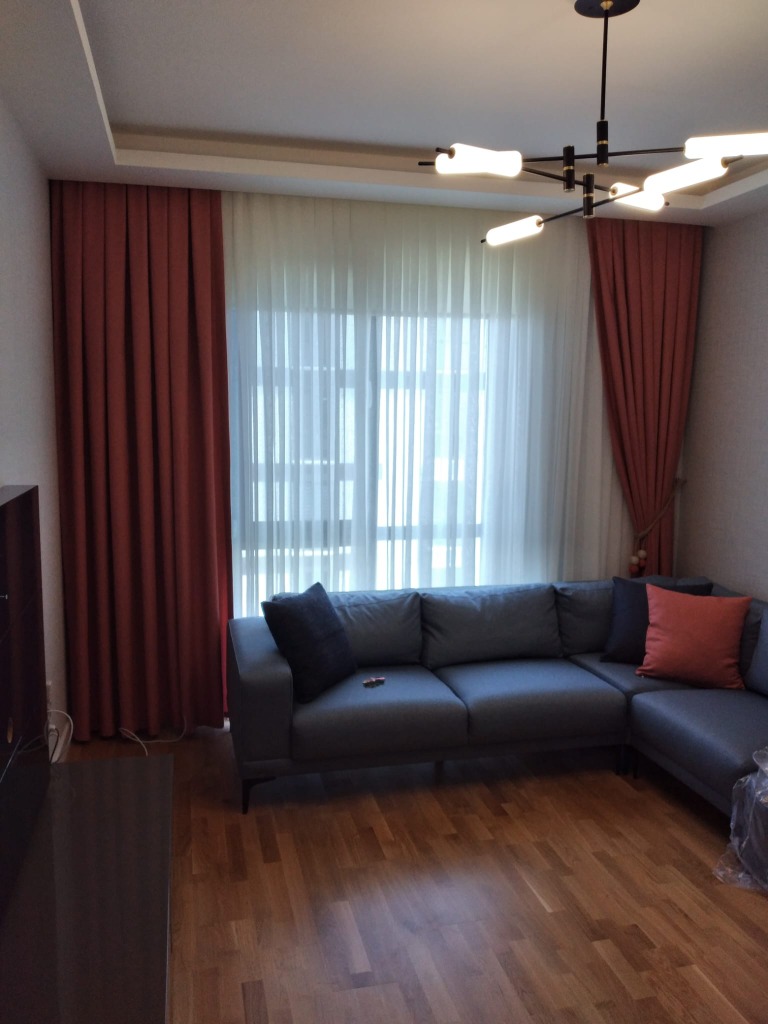 Modern Kiremit Fon & Dökümlü Tül